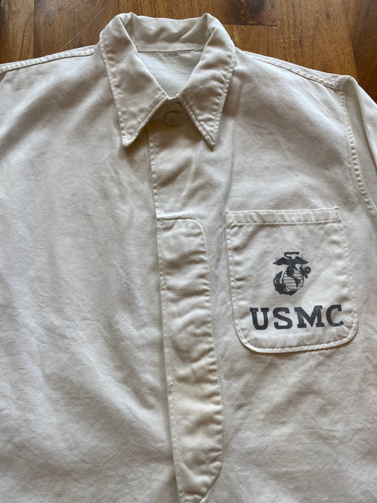 1950s USMC Stenciled Cook's Utility Jacket Size S/M