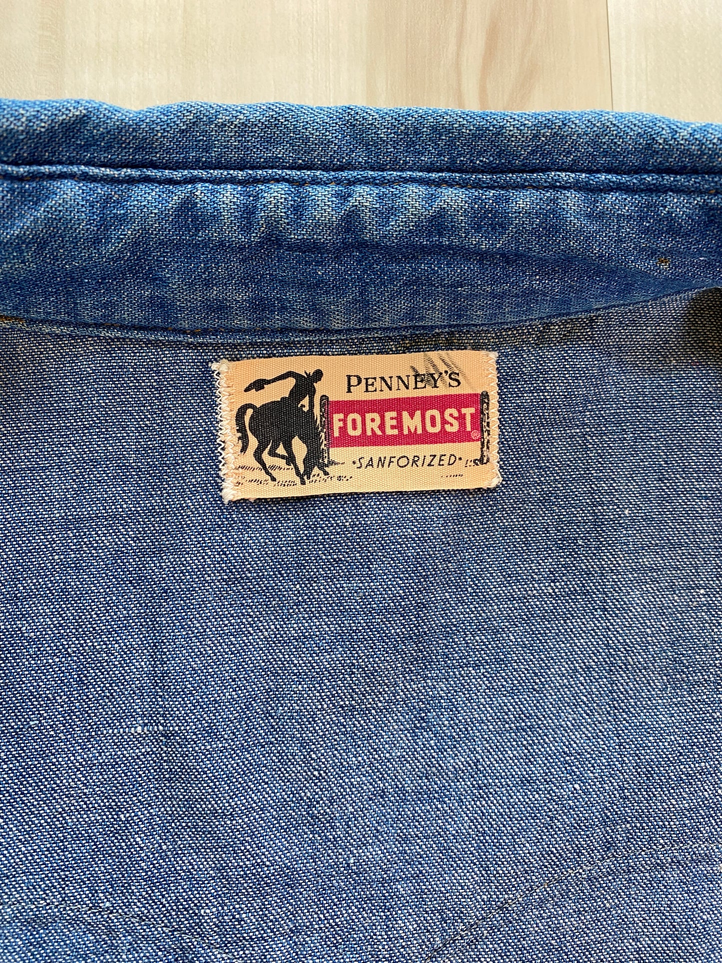 1950s Penney’s Foremost Denim Shirt Women’s Size S