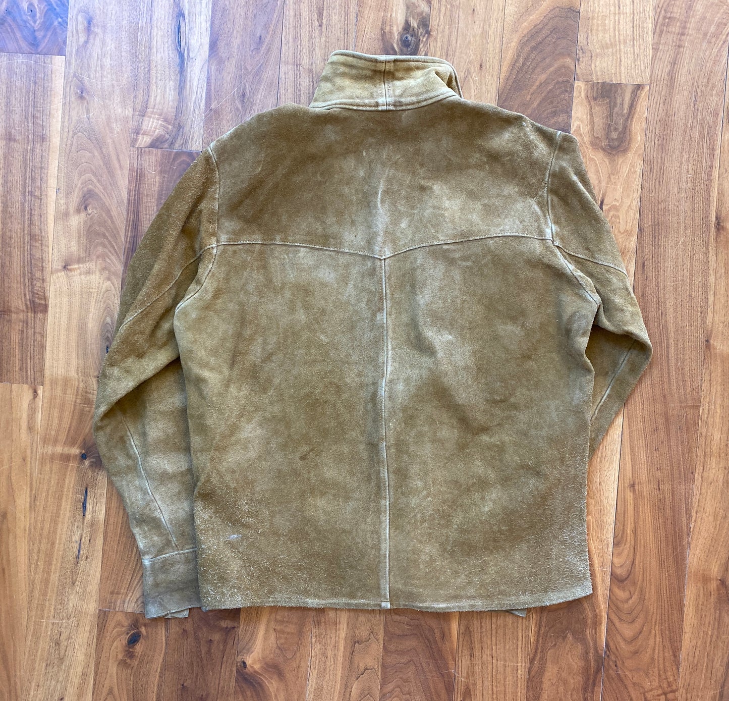 1960s Alaska Sleeping Bag Company "Ruff-Out" Pullover Leather Shirt Size M/L